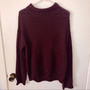 Burgundy turtle neck sweater
